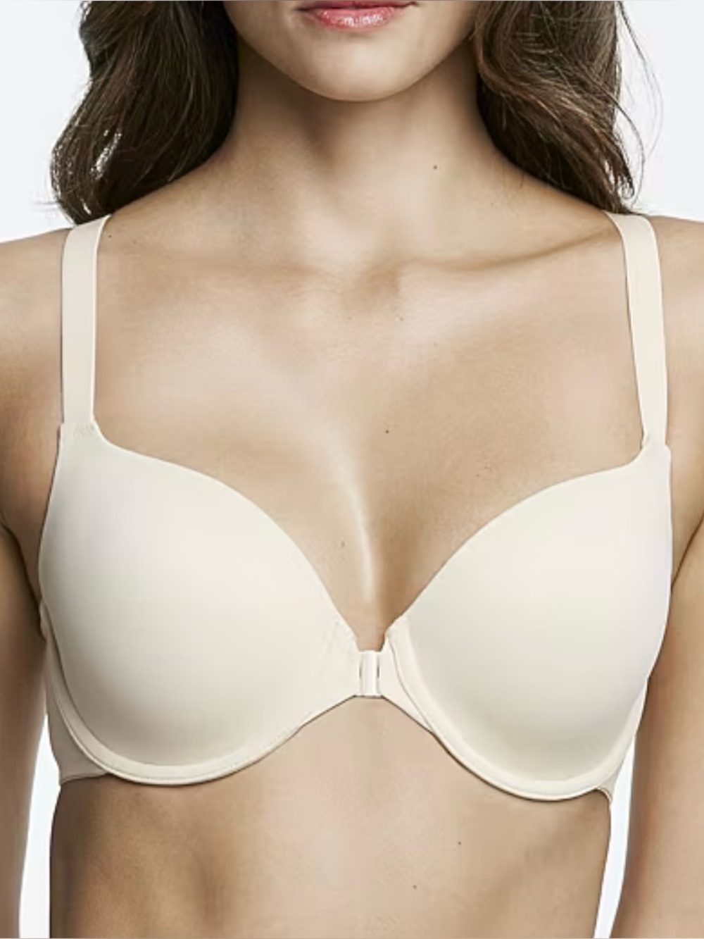 Dominique Front Closure Racerback Bra Latte
